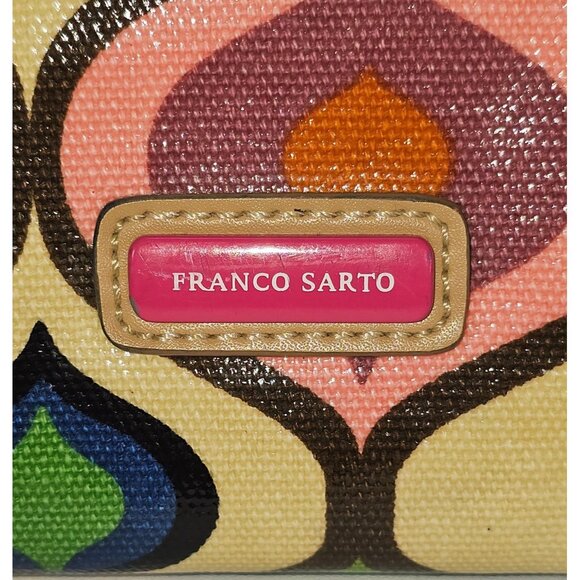 Franco Sarto Women's Multicolor Retro Hippy Vinyl Patterned Tote Large 065 - Picture 7 of 14